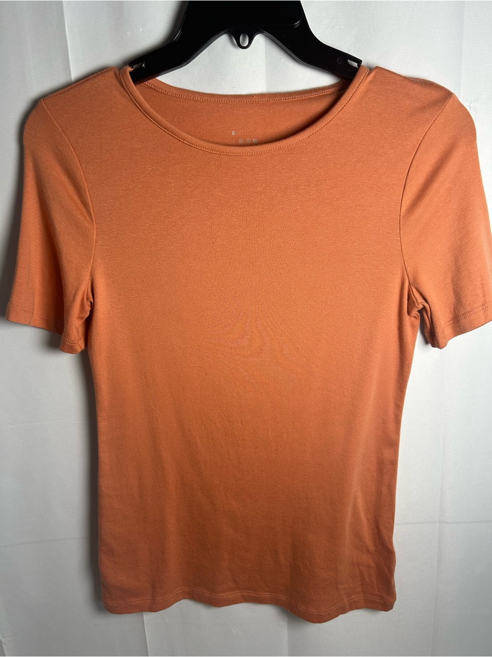a new day Short Sleeve Crewneck Top - Peachy Orange